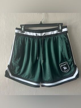 YoungLA Home Plate Green Mesh Shorts Size Small